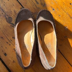 Nine West Brown Suede Wedges size 6